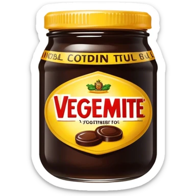 a jar of vegemite sticker