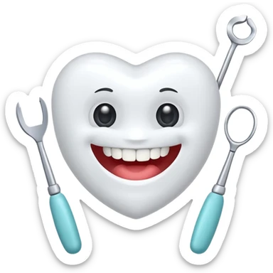 generate an emoticon Dental treatment sticker