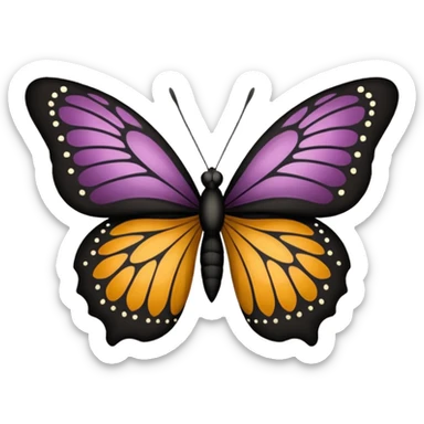mariposa negra sticker