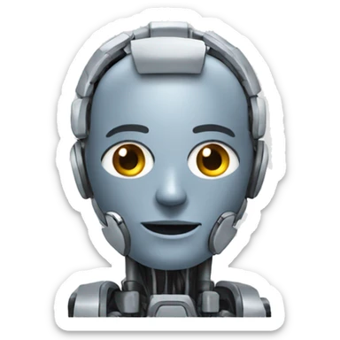 Emoji describing the topic of artificial intelligence sticker