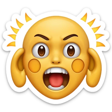 Someone screaming as loud as they can sticker