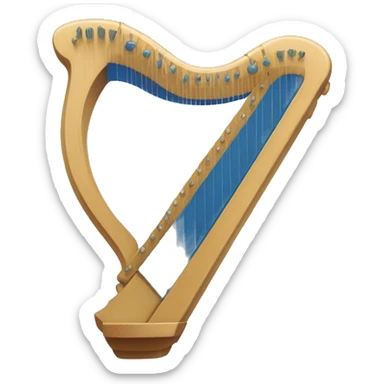 small blue auto harp sticker