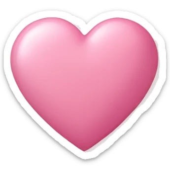 light pink heart with pink santa hat sticker