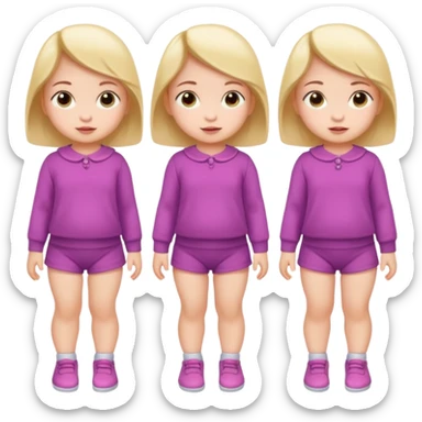 Baby Girl, Different Poses, different outfit sticker