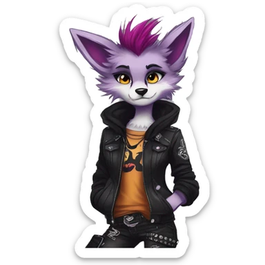 Edgy punk anthro furry by Falvie, LiLaiRa, griffsnuff, AngieWolf sticker