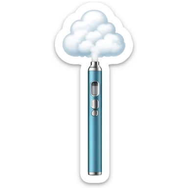 modern vape pen with vapor cloud sticker