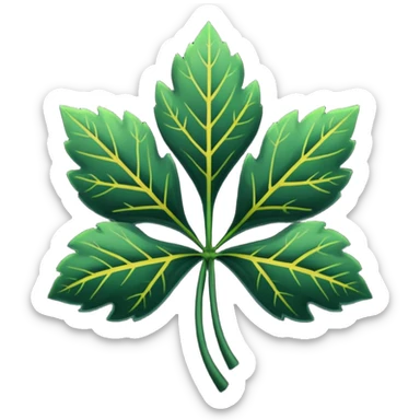 Trébol completamente negro cinco hojas  sticker