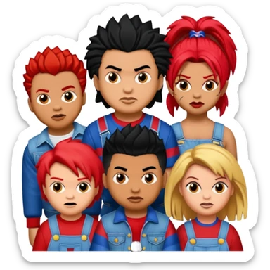 Glam jangle Quale Ricky Shoko, Tay, Tay, Rady Choppa, no Coco V Chucky sticker