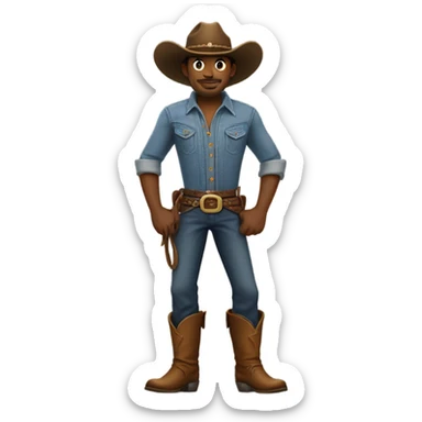 My boyfriend cowboy sticker