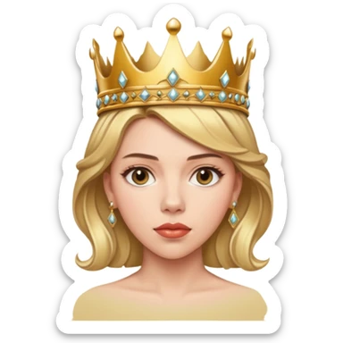 Scarlett Johansson, wearing crown  sticker