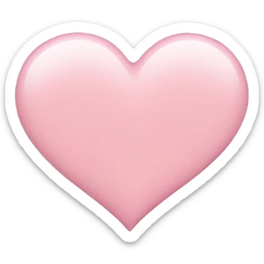 light pink heart sticker