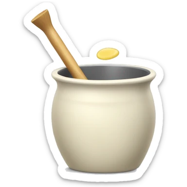 waxing pot with wax and stick sticker