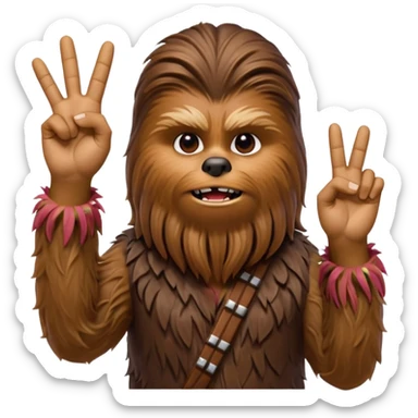 chewbacka qui fais le signe "un peu" avec les doigts  sticker