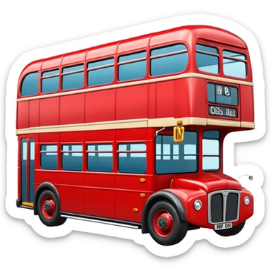 красный двухэтажный автобус из United Kingdom  sticker