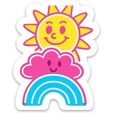 PERFECTO SOLO QUE LOS BORDES DE LOS ELEMENTOS Y LETRAS DEBE SER BLANCO sticker