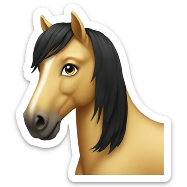 Beautiful golden horse with black hair sticker