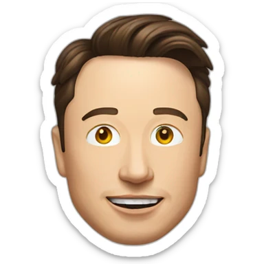 Elon musk hanging from the ceiling sticker