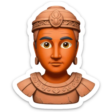 Terracotta guardian,Museum Statues. sticker