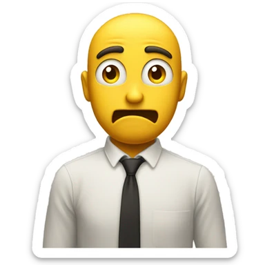 Regular yellow emoji but disappointed and disgusted with one hand in front  sticker