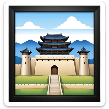 South Korea suwon Hwaseong Fortress Palace castle sticker