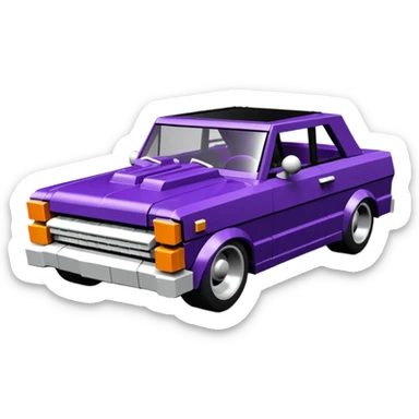 futuristic Jetson’s Lego midnight-dark-purple stealthy black metallic 1965 Chevy Nova SS street rat rod  understated  sticker