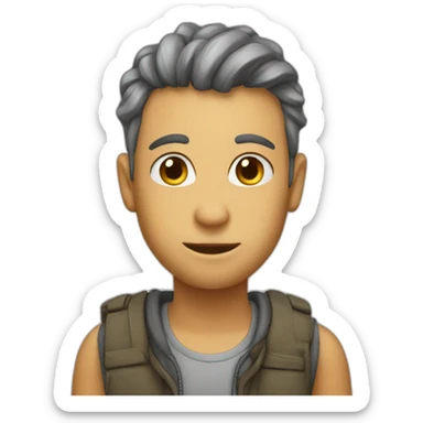 Chat poil long sticker