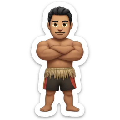 Pacific Islander Strongman sticker