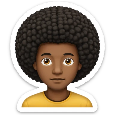 Black guy with Afro hair sticker
