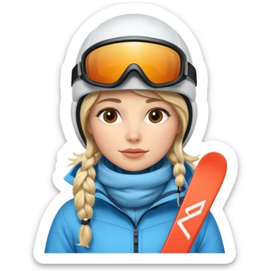 Woman Skiing Matterhorn sticker