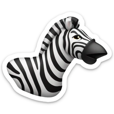 Zebra blowing a whistle behind forbidden symbol  sticker