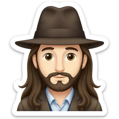 Jewish man with hat, and hair in the side like a rabin sticker