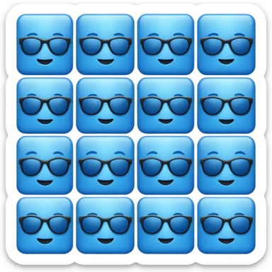 In shades of blue - Emoji Puzzle - Some emojis sticker