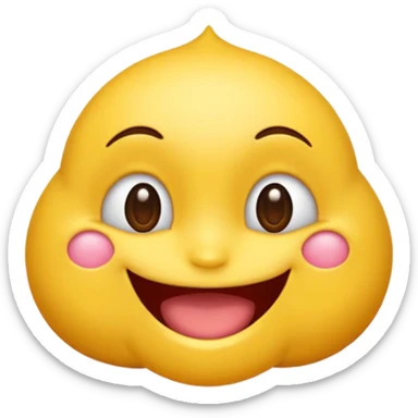 Emoji mordiéndose el dedo sonriendo de forma coqueta sticker