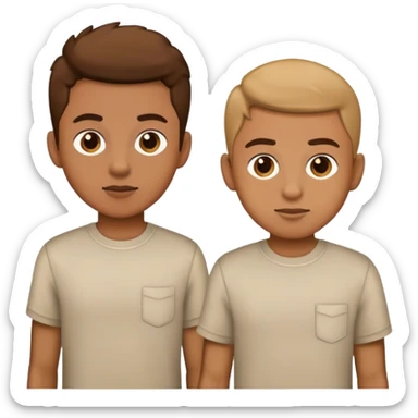boys in stylish shirts sticker
