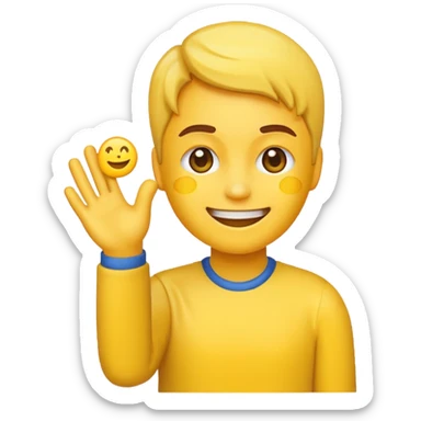 A emoji on the process of pls donate raise sticker
