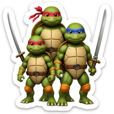 
Teenage Mutant Ninja Turtles (1987) characters sticker