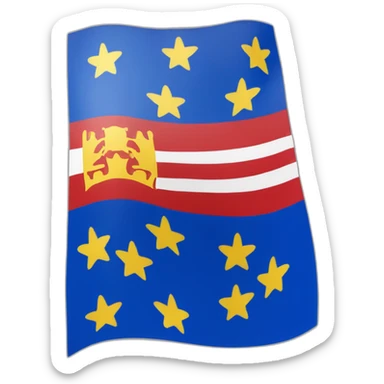 flag of franche comté sticker