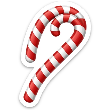 candy cane regular stripes 3d effect sticker