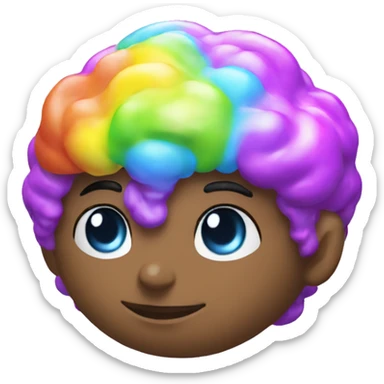 One almighty gay brain of future colorful booty dreams sticker