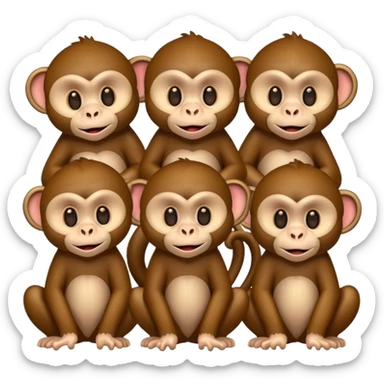 Cinco monitos salta en la cama uno se cayó se golpeó la cabeza mamá llamo al doctor ye le doctor dijo no más monos saita em la cama sticker