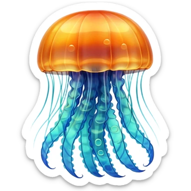 jellyfish with unique design and color sticker