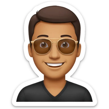 hombre acostado con lentes de playa  sticker