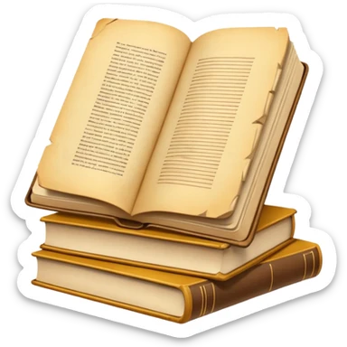 books scattered sticker