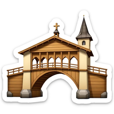 create an emoji of the chapel bridge in lucerne sticker