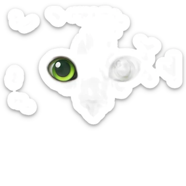 Ginger siberian cat with green eyes sticker