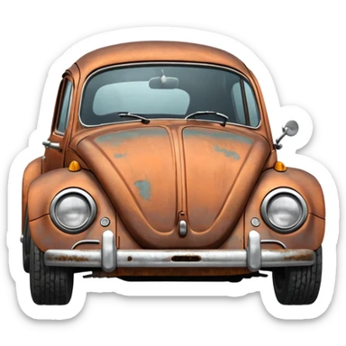 oxidated old VW beetle  2024 sticker