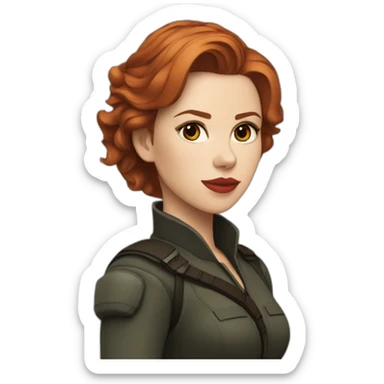 Scarlett Johansson as natasha romanov sticker