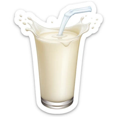 A squirt of milk flying in the air  sticker