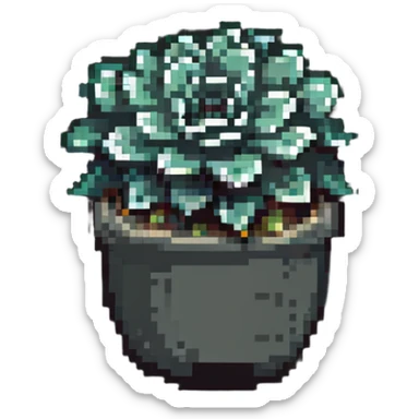 potted succulent sticker