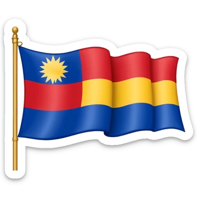 The flag of melaka from malaysia sticker